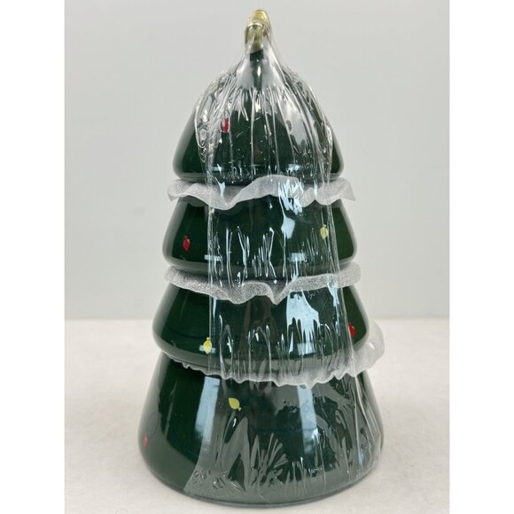Stackable Ceramic Christmas Tree Measuring Cups 1/4 To 1 Cup Green Holiday NEW - Picture 4 of 9